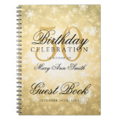 Guest book 50th Birthday Gold Winter Wonderland Notitieboek (Voorkant)