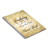 Guest book 60th Birthday Gold Winter Wonderland Notitieboek (Rechterzijde)