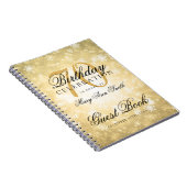 Guest book 70th Birthday Gold Winter Wonderland Notitieboek (Rechterzijde)