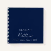 Guest book afstuderen marvy blue name notitieboek (Voorkant)