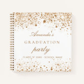 Guest book afstuderen white gold glitter 2023 notitieboek (Voorkant)