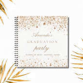 Guest book afstuderen white gold glitter 2023 notitieboek