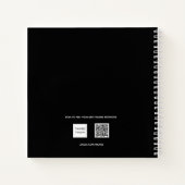 Guest book afstuderen zwarte goudnaam elegant notitieboek (Achterkant)