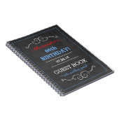 Guest Book and Red White and Blue Birthday Party Notitieboek (Rechterzijde)