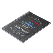 Guest Book and Red White and Blue Birthday Party Notitieboek (Linkerzijde)