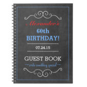 Guest Book and Red White and Blue Birthday Party Notitieboek (Voorkant)
