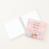 Guest book baby shower blush roos goudbloem notitieboek (Binnen)