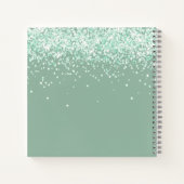 Guest book baby shower sage green teddybeer notitieboek (Achterkant)