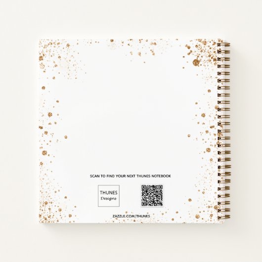 Guest book baby shower white gold ballons name notitieboek (Achterkant)