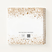 Guest book baby shower white gold glitter name notitieboek (Achterkant)