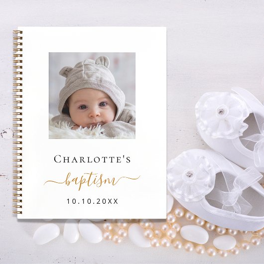 Guest book Baptisme aangepaste foto modern Notitieboek