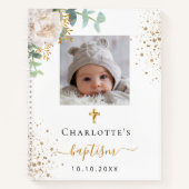 Guest book Baptisme aangepaste fotofloral Notitieboek (Voorkant)
