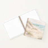 Guest book Bridal Shower beach coastal Notitieboek (Binnen)