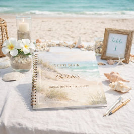 Guest book Bridal Shower beach coastal Notitieboek