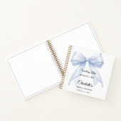 Guest book Bridal Shower bow something blue Notitieboek (Binnen)