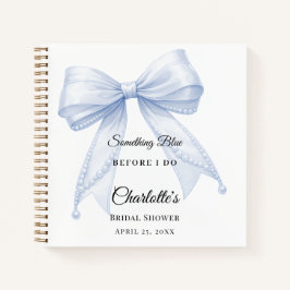 Guest book Bridal Shower bow something blue Notitieboek