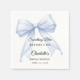 Guest book Bridal Shower bow something blue Servet