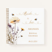 Guest book Bridal Shower wildflowers Bride to Bee Notitieboek (Voorkant)