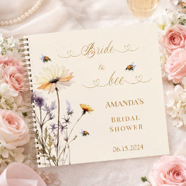 Guest book Bridal Shower wildflowers Bride to Bee Notitieboek