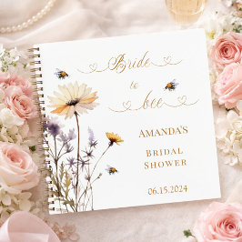 Guest book Bridal Shower wildflowers Bride to Bee Notitieboek