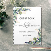 Guest book bruiloft eucalyptus de heer mrs hart bu notitieboek