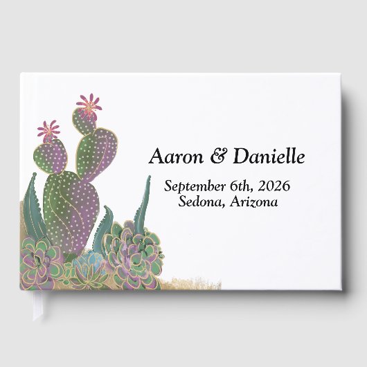 Guest Book - Cactus Flower Gastenboek (Voorkant)