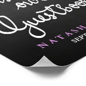 Guest Book Chalkboard Wedding Hydrangea Floral Poster (Hoek)