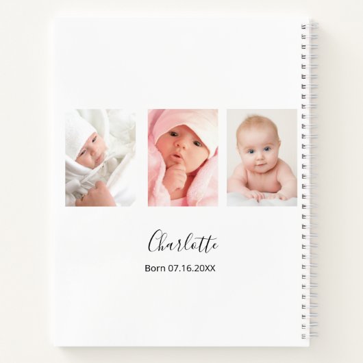 Guest book christening fotomeisje notitieboek (Achterkant)