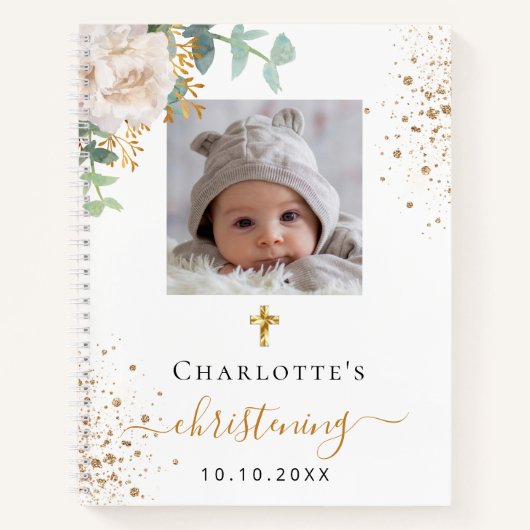 Guest book christening fotomeisje notitieboek (Voorkant)