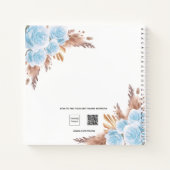 Guest book christening pampas blue boy teddy notitieboek (Achterkant)