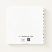 Guest book christening white black script notitieboek (Achterkant)