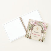 Guest book Confirmation pink florals arch Notitieboek (Binnen)