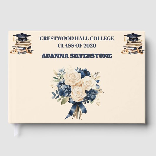 Guest Book-Custom Name & Year Keepsake Gastenboek (Voorkant)