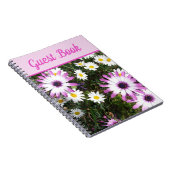 Guest Book Daisy Beauful Pink floral Flower Notitieboek (Rechterzijde)