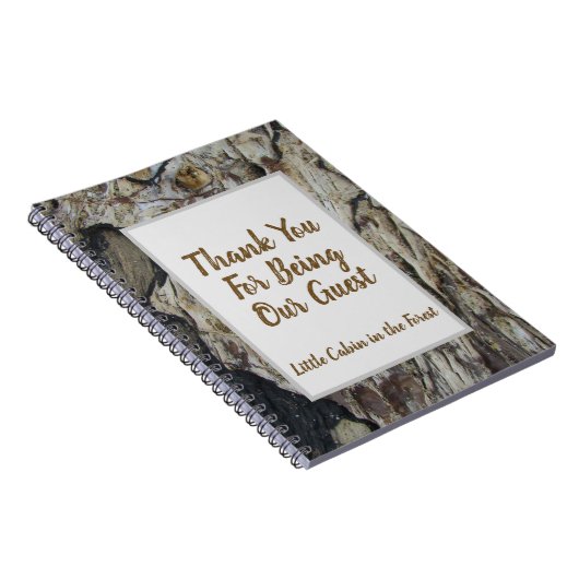 Guest Book Driftwood Grain Foto Rustic Woodgrain Notitieboek (Rechterzijde)