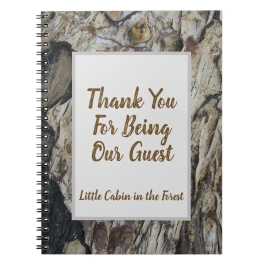 Guest Book Driftwood Grain Foto Rustic Woodgrain Notitieboek (Voorkant)