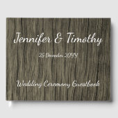 Guest Book Elegant and Rustic Marriage Gastenboek (Voorkant)
