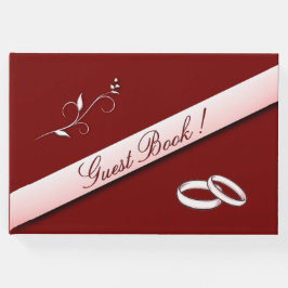 Guest Book for Marcella/Burgundy Wedding Gastenboek