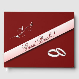 Guest Book for Marcella/Burgundy Wedding Gastenboek