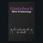 Guest Book Girl 18th Birthday Handtekening Imitatie Canvas Print<br><div class="desc">Een grappig ontwerp voor een meisje uit het guestbook met champagnelijmen en gezegde: Guestbook van mijn 18e verjaardag - die het ene blijft tekenen. Ideaal cadeau voor verjaardagsfeest en verjaardagsfeest.</div>