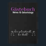 Guest Book Girl 18th Birthday Handtekening Imitatie Canvas Print<br><div class="desc">Een grappig ontwerp voor een meisje uit het guestbook met champagnelijmen en gezegde: Guestbook van mijn 18e verjaardag - die het ene blijft tekenen. Ideaal cadeau voor verjaardagsfeest en verjaardagsfeest.</div>