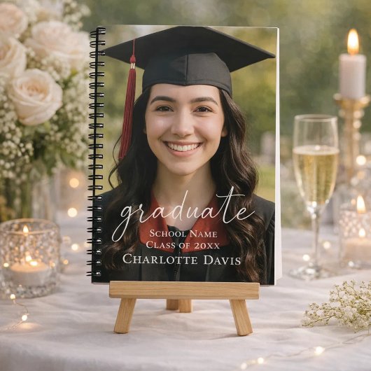 Guest book graduation party photo script notitieboek