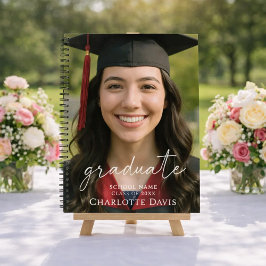 Guest book graduation party photo script notitieboek