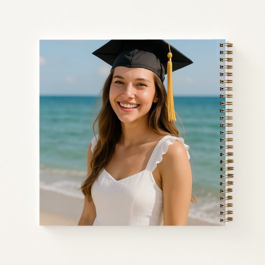 Guest book graduation photo script  notitieboek (Achterkant)