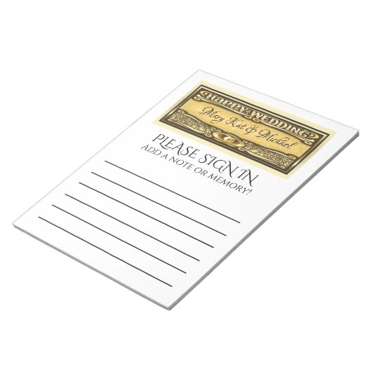 Guest Book Insert Pages Note Pad Notitieblok (Schuin)