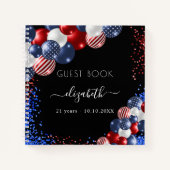 Guest book jarig rood wit blauw patriotticus VS Notitieboek (Voorkant)