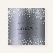 Guest book jarig zilverglitter notitieboek (Voorkant)