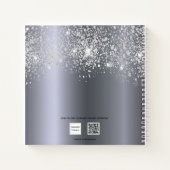 Guest book jarig zilverglitter notitieboek (Achterkant)