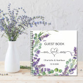 Guest book lavender eucalyptus mrs bruiloft notitieboek