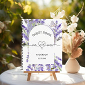 Guest book lavender violet florals mrs bruiloft notitieboek